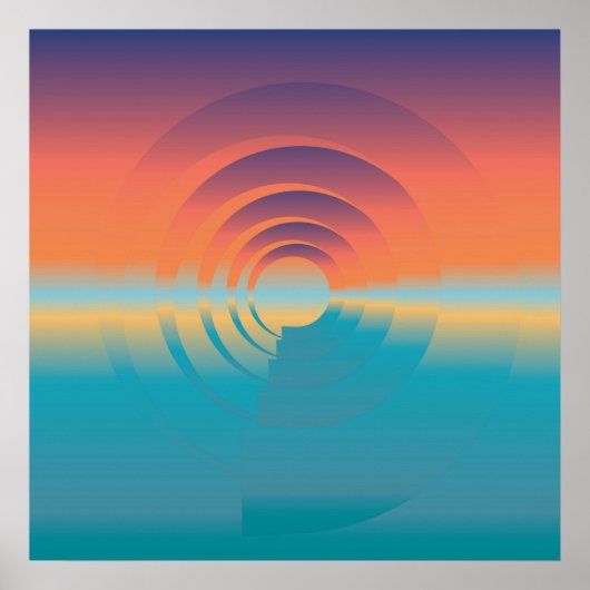 water en horizon poster (Voorkant)