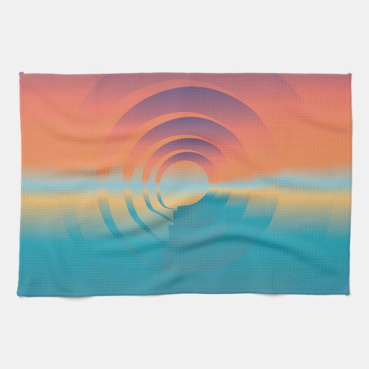 water en horizon theedoek (Horizontaal)