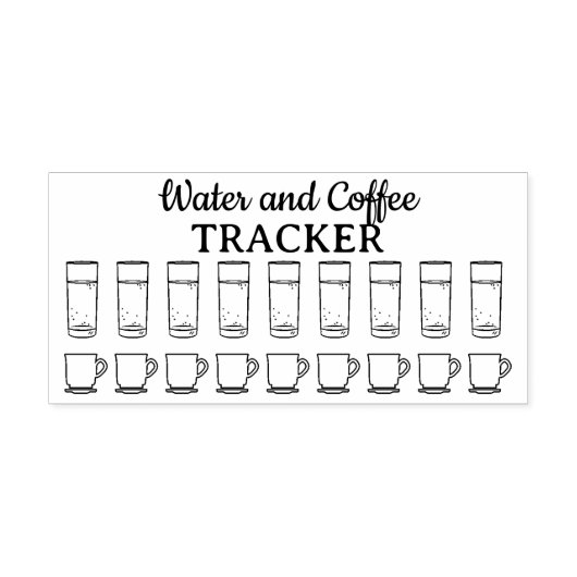Water- en koffietracker, Journal Rubberstempel (Afrduk)
