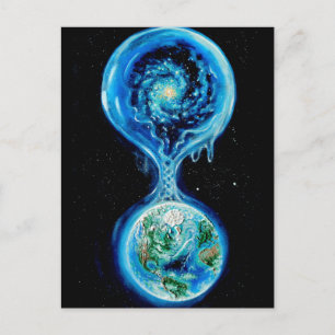 Water en leven op aarde en in het universum briefkaart