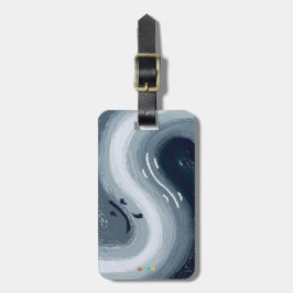 Water en vuur zijn als Yin en Yang in harmonie. Bagagelabel