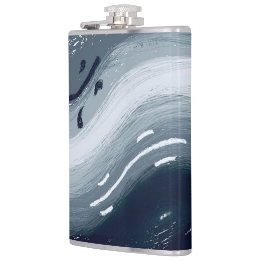 Water en Vuur zijn als Yin en Yang in harmonie Heupfles (Links)