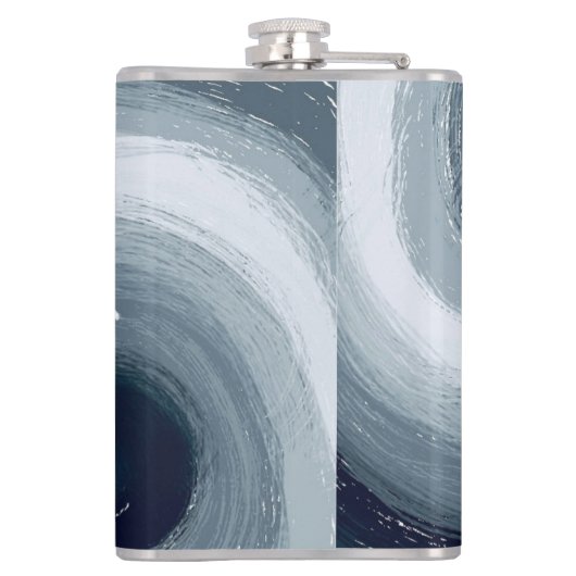 Water en Vuur zijn als Yin en Yang in harmonie Heupfles (Achterkant)