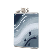 Water en Vuur zijn als Yin en Yang in harmonie Heupfles (Links)