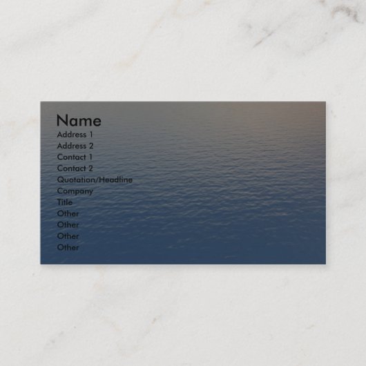 Water en wind visitekaartje (Voorkant)