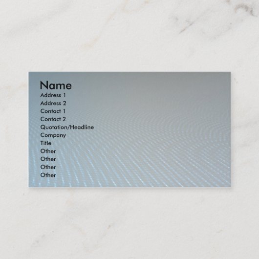 Water en wind visitekaartje (Voorkant)