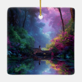 Water Fairy with Soft Pastels and Water Lilies Keramisch Ornament (Achterkant)