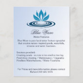 Water Feature Blue Business Adverteren Flyer (Voorkant)