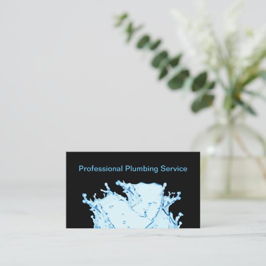 Water Feature Plug Service Visitekaartje (Staand voorkant)