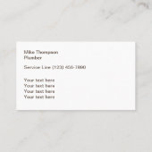 Water Feature Plug Service Visitekaartje (Achterkant)