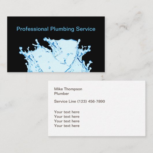 Water Feature Plug Service Visitekaartje (Voorkant / Achterkant)