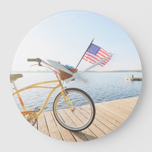 Water | fiets bij het meer grote klok (Voorkant)