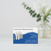 Water Filtration Systems Theme Business Cards Visitekaartje (Staand voorkant)