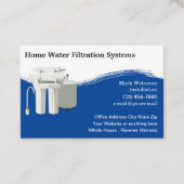 Water Filtration Systems Theme Business Cards Visitekaartje (Voorkant)