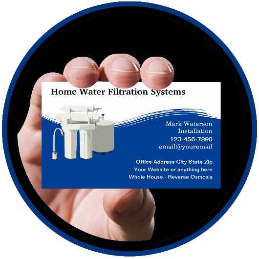 Water Filtration Systems Theme Business Cards Visitekaartje