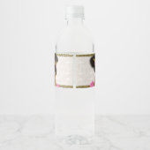 Water Fles Label tweeling meisje Afrikaans, wit, g Waterfles Etiket (Achterkant)