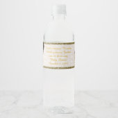 Water Fles Label tweeling meisje Afrikaans, wit, g Waterfles Etiket (Voorkant)