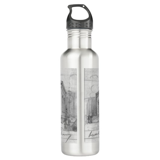 Water flesje 1924 Oorspronkelijke architectuur sch Waterfles (Achterkant)