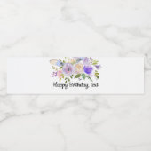 Water flesje LABEL - boho florale suspensie Waterfles Etiket (Enkel label)