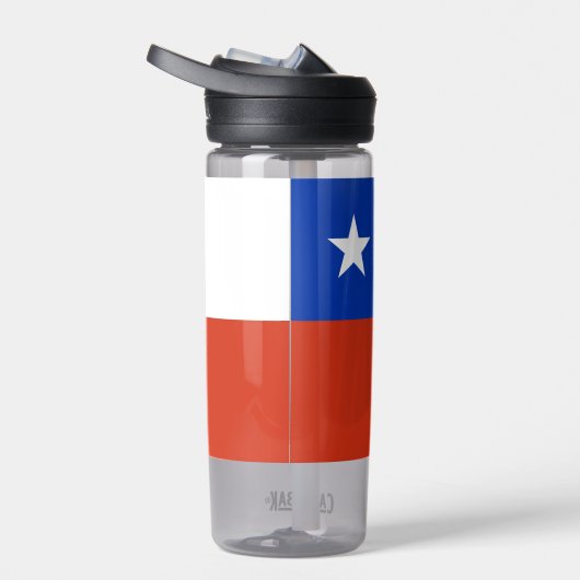 Water flesje met Chileense vlag Waterfles (Rechts)
