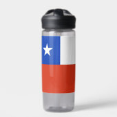 Water flesje met Chileense vlag Waterfles (Voorkant)