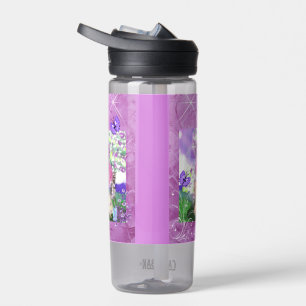 Water flesje met Trendy Young Girly met Butterfl Waterfles