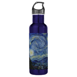 Water flesje met Van Gogh' Sterrennacht Waterfles
