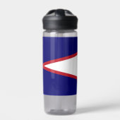 Water flesje met vlag van American Samoa, VS Waterfles (Voorkant)