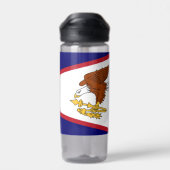 Water flesje met vlag van American Samoa, VS Waterfles (Achterkant)