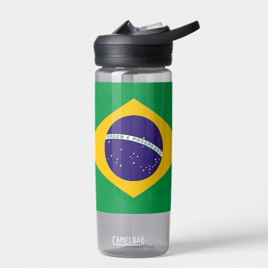Water flesje met vlag van Brazilië Waterfles (Links)