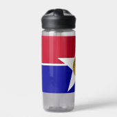 Water flesje met vlag van Dallas City, VS Waterfles (Voorkant)