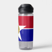 Water flesje met vlag van Dallas City, VS Waterfles (Achterkant)