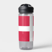 Water flesje met vlag van Denemarken Waterfles (Voorkant)