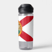 Water flesje met vlag van Florida State, VS Waterfles (Achterkant)