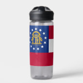 Water flesje met vlag van Georgia State, VS Waterfles (Voorkant)