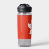 Water flesje met vlag van Hongkong Waterfles (Voorkant)