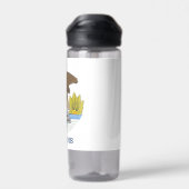 Water flesje met vlag van Illinois State, Verenigd Waterfles (Achterkant)
