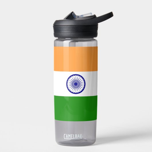 Water flesje met vlag van India Waterfles (Links)
