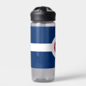 Water flesje met vlag van Indianapolis, VS Waterfles (Voorkant)