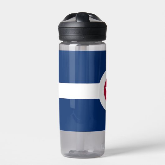 Water flesje met vlag van Indianapolis, VS Waterfles (Voorkant)