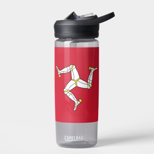 Water flesje met vlag van Man, VK Waterfles (Links)