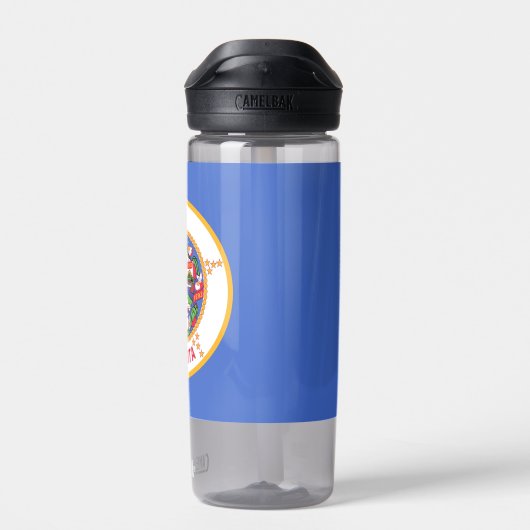 Water flesje met vlag van Minnesota, VS Waterfles (Achterkant)