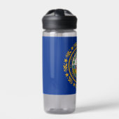 Water flesje met vlag van New Hampshire, VS Waterfles (Voorkant)