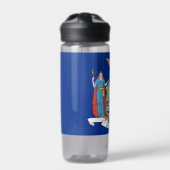 Water flesje met vlag van New York, VS Waterfles (Voorkant)