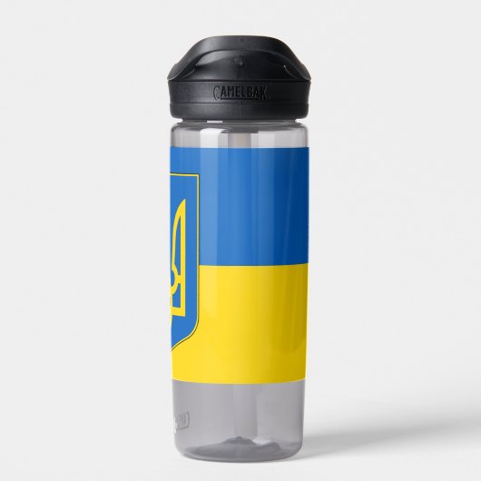 Water flesje met vlag van Oekraïne Waterfles (Achterkant)
