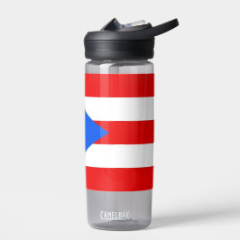 Water flesje met vlag van Puerto Rico, Verenigde S Waterfles