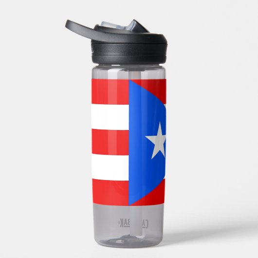 Water flesje met vlag van Puerto Rico, Verenigde S Waterfles (Rechts)