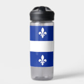 Water flesje met vlag van Quebec, Canada Waterfles (Voorkant)