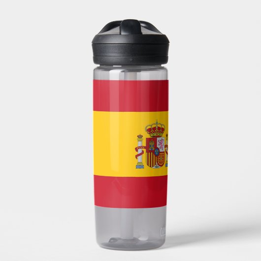 Water flesje met vlag van Spanje Waterfles (Voorkant)