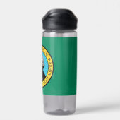Water flesje met vlag van Washington, VS Waterfles (Achterkant)